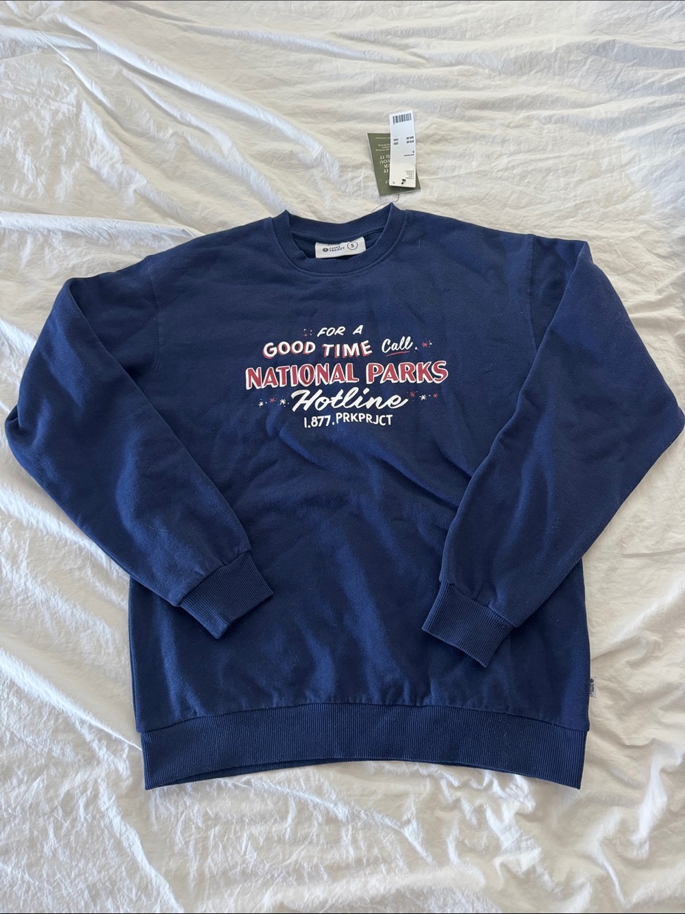 NWT Parks Project National Parks Hotline Navy Crewneck Sweatshirt